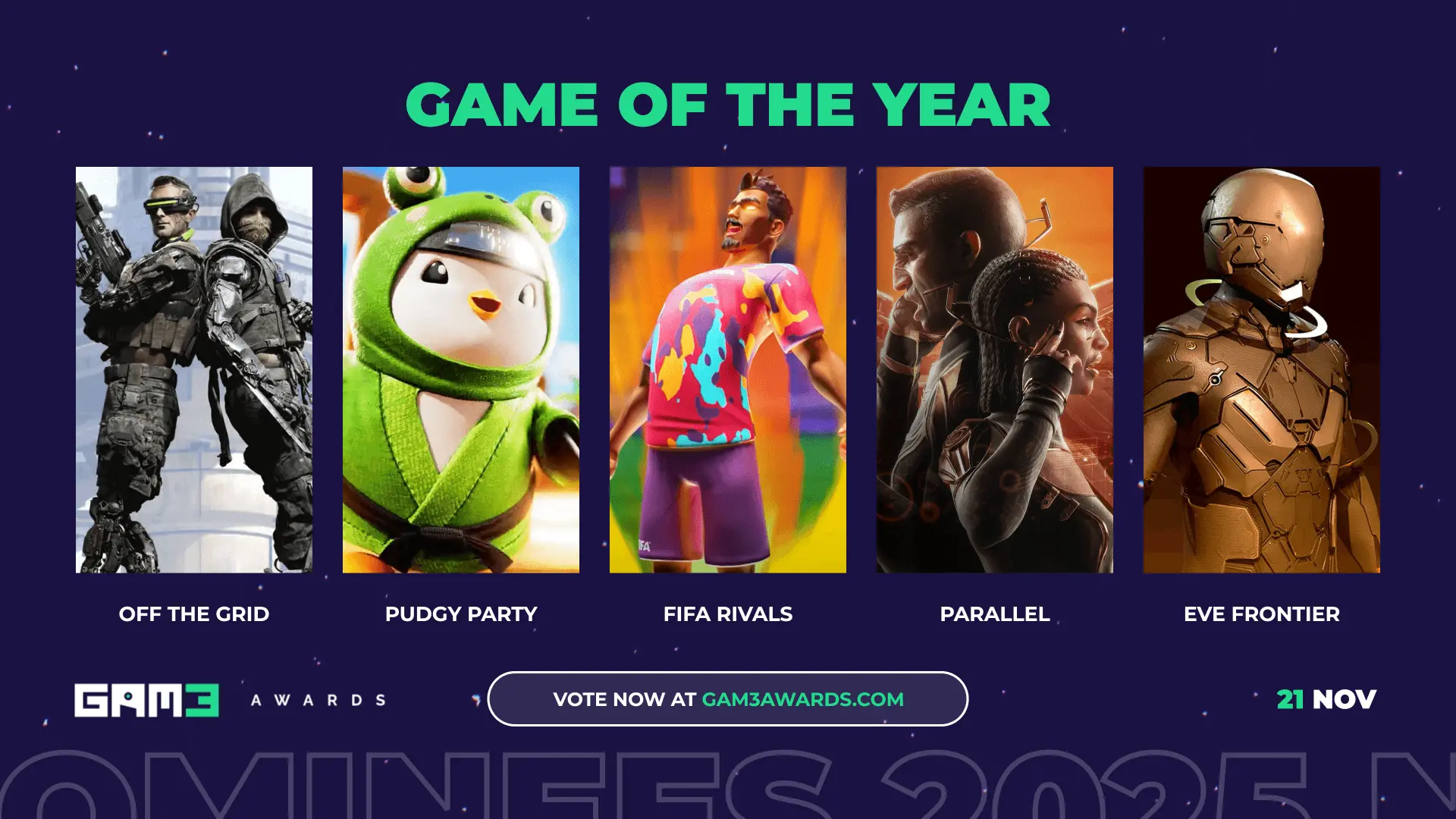 GAM3 Awards 2025 Game of the Year Nominees