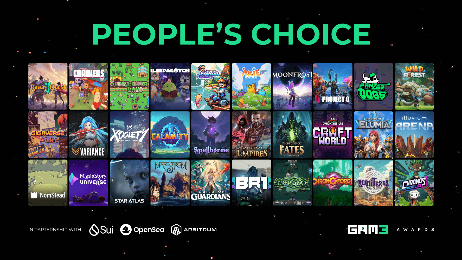 GAM3 Awards 2025 People's Choice Nominees image