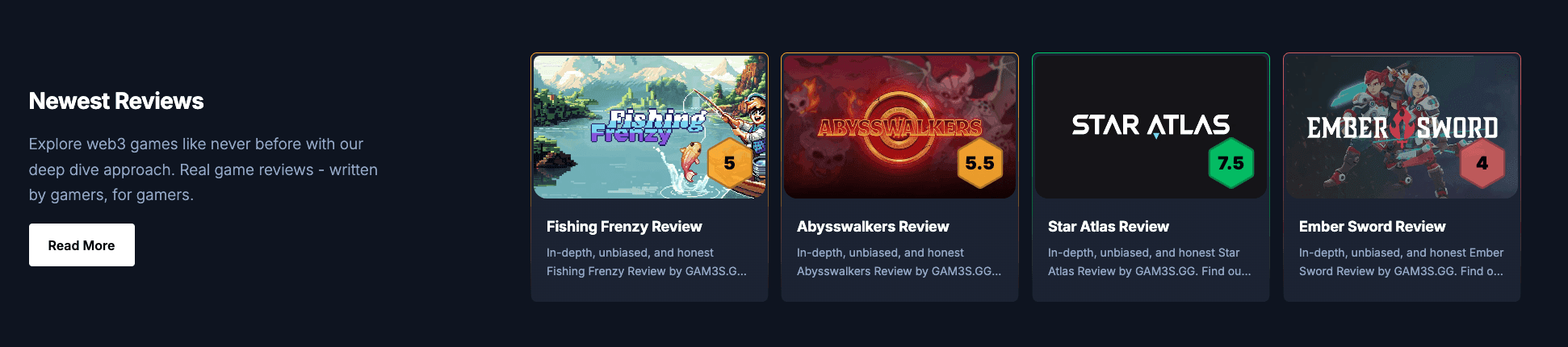 GAM3S.GG Season 1 XP Updates - Reviews