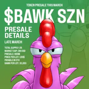 Get $BAWK in the Chicken Derby Token Presale