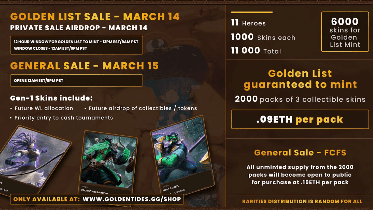 Golden Tides 6K In-Game Asset Sale image