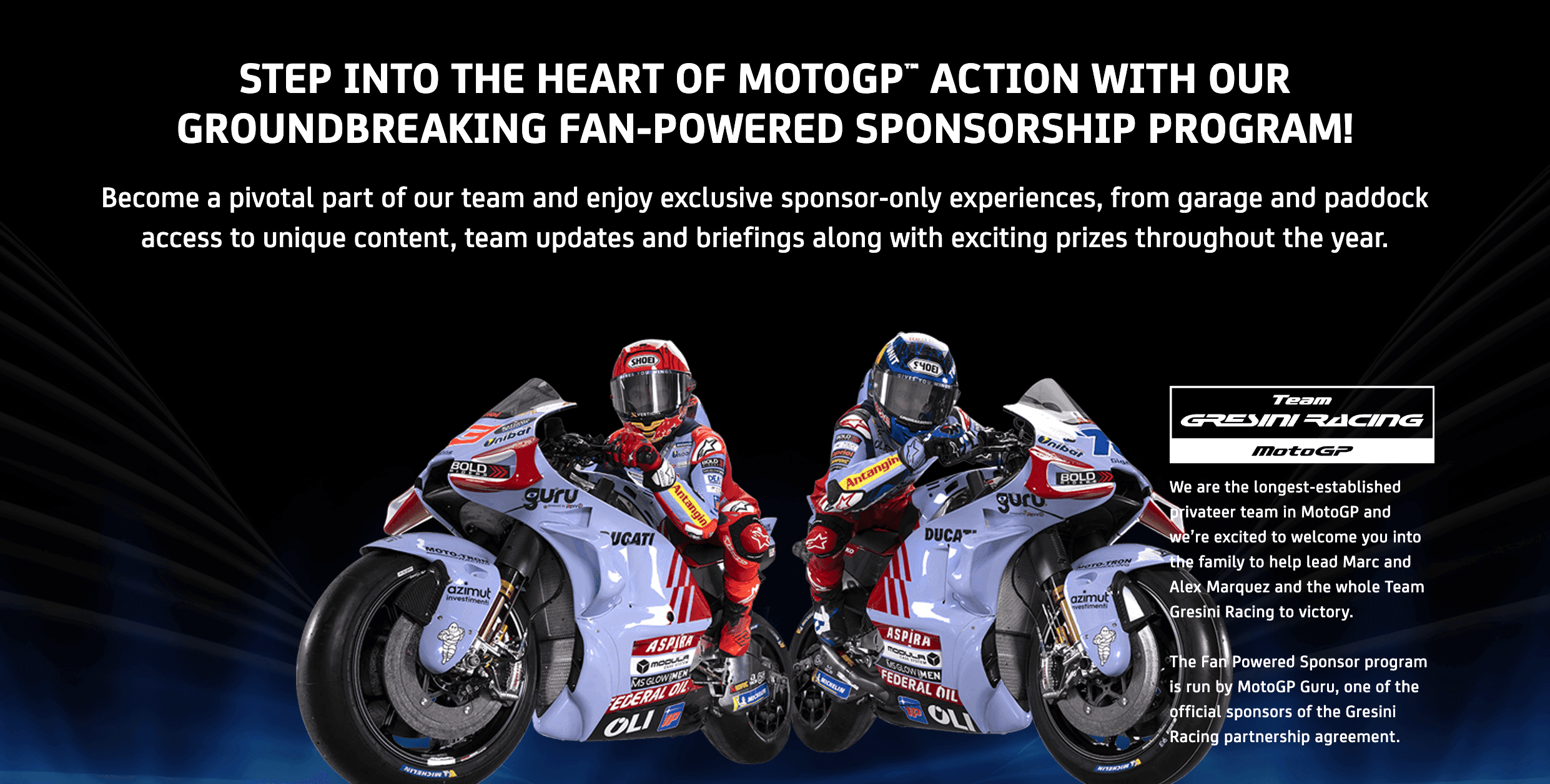 Gresini Racing Launches Fan-Powered Sponsorship Program