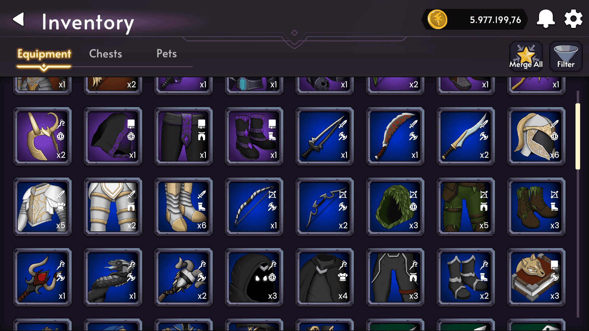 Knights of Cathena Game image weapons.png