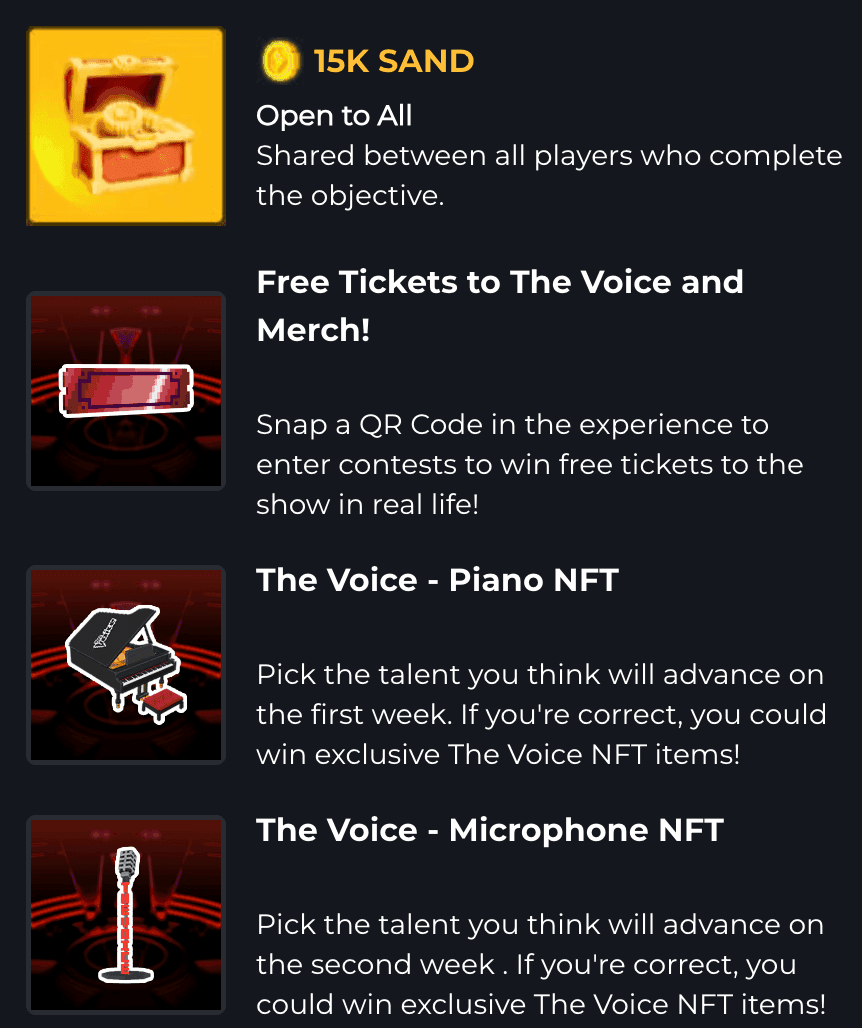 NNBC Hit Show The Voice Launches Experience in The Sandbox