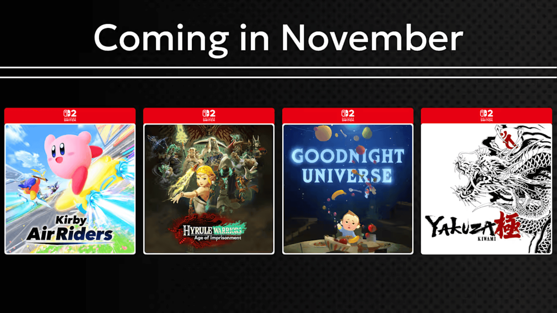 Nintendo Switch and Switch 2 Games for November 2025