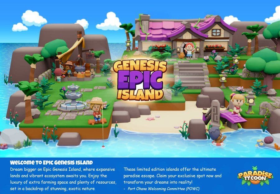 Paradise Tycoon Officially Launches Genesis Island Presale
