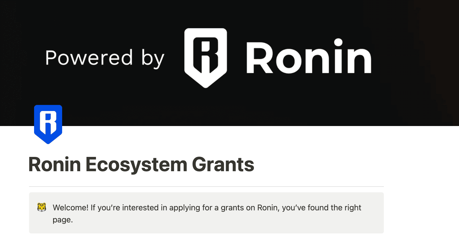 Ronin Ecosystem Grants: $10 Million to Support Blockchain Builders