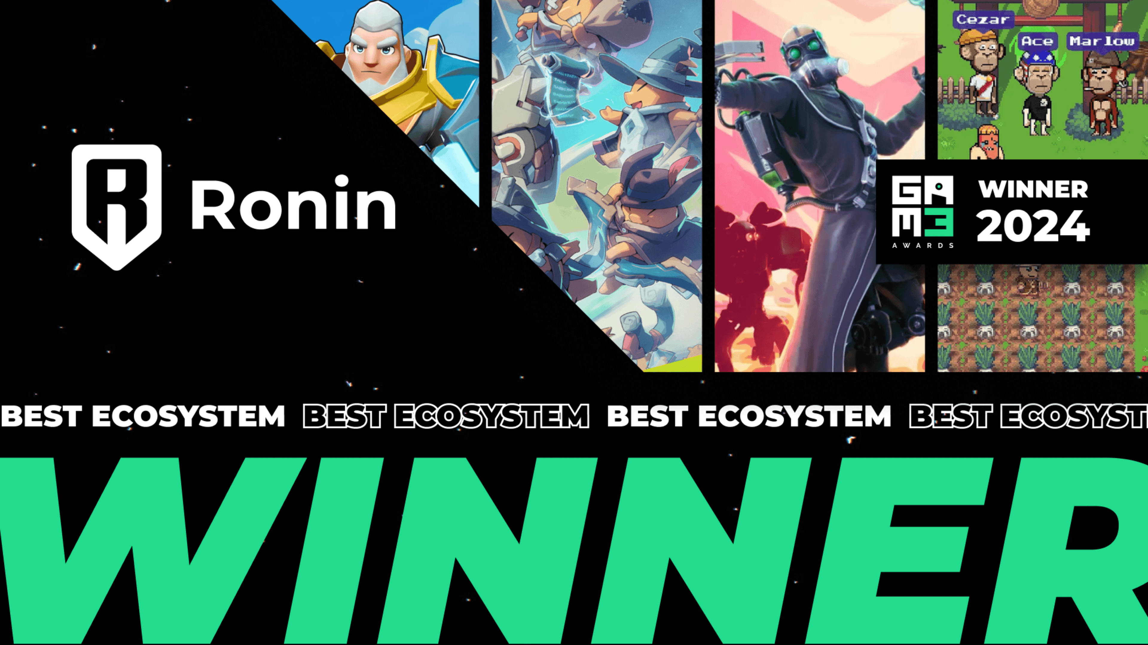 Ronin Wins Best Ecosystem at Our GAM3 Awards 2024