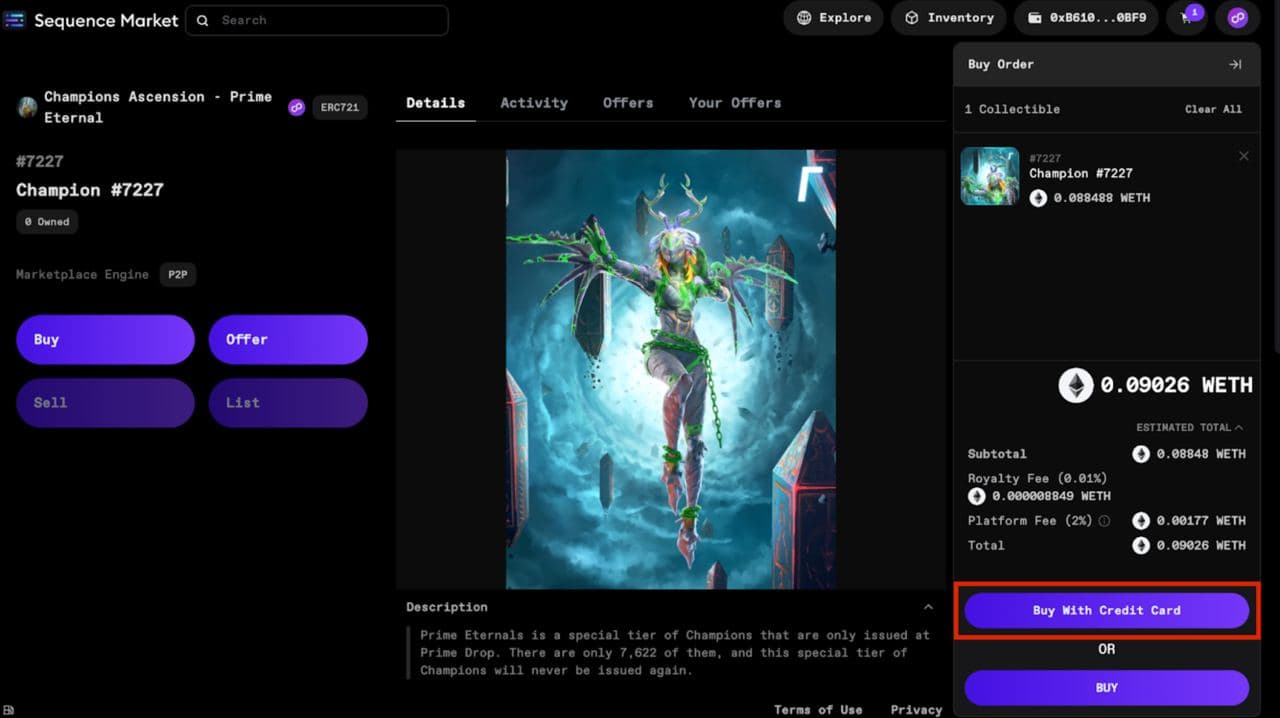 Transak NFT Checkout Now Integrated with Sequence