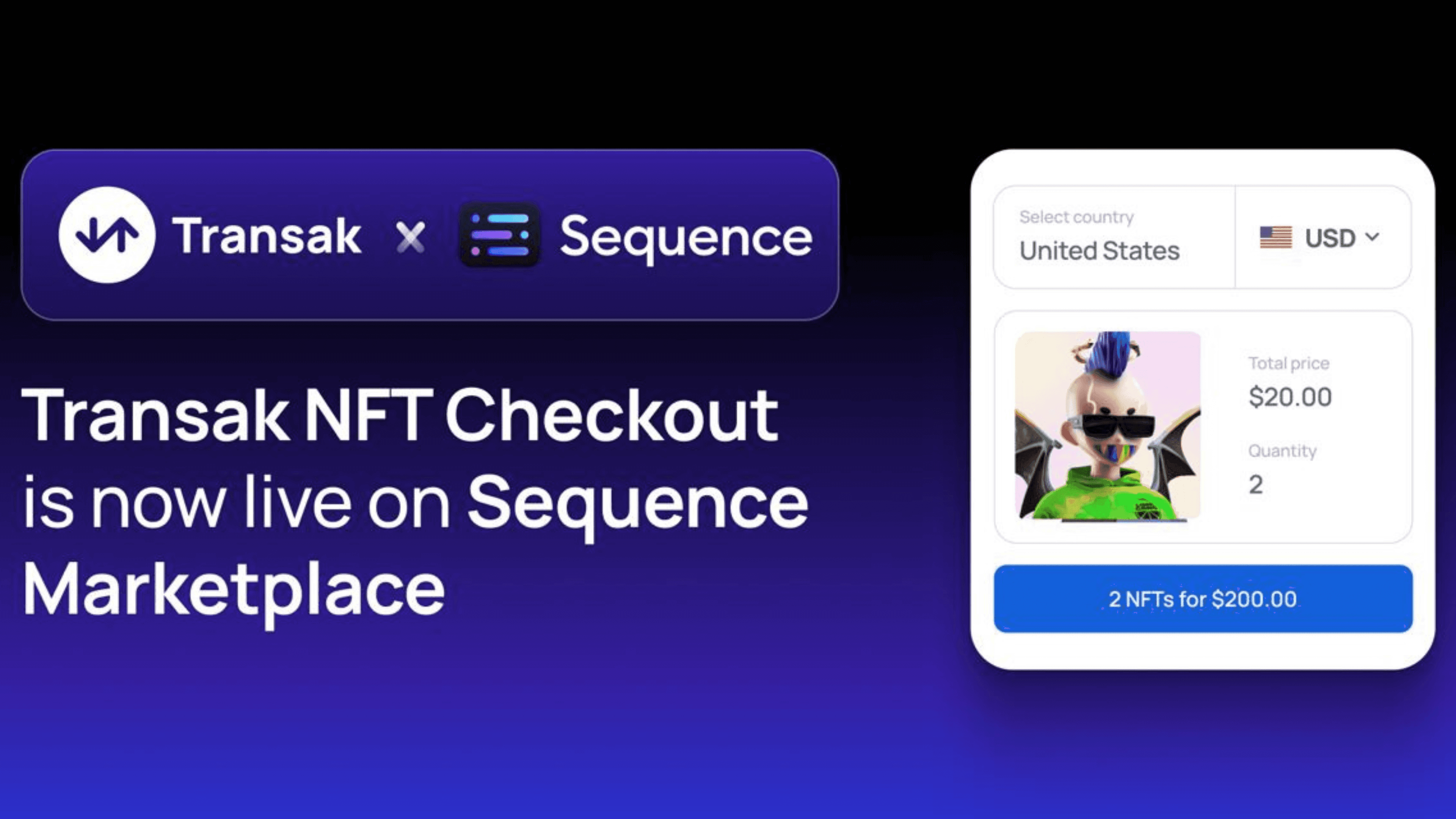 Transak NFT Checkout Now Integrated with Sequence