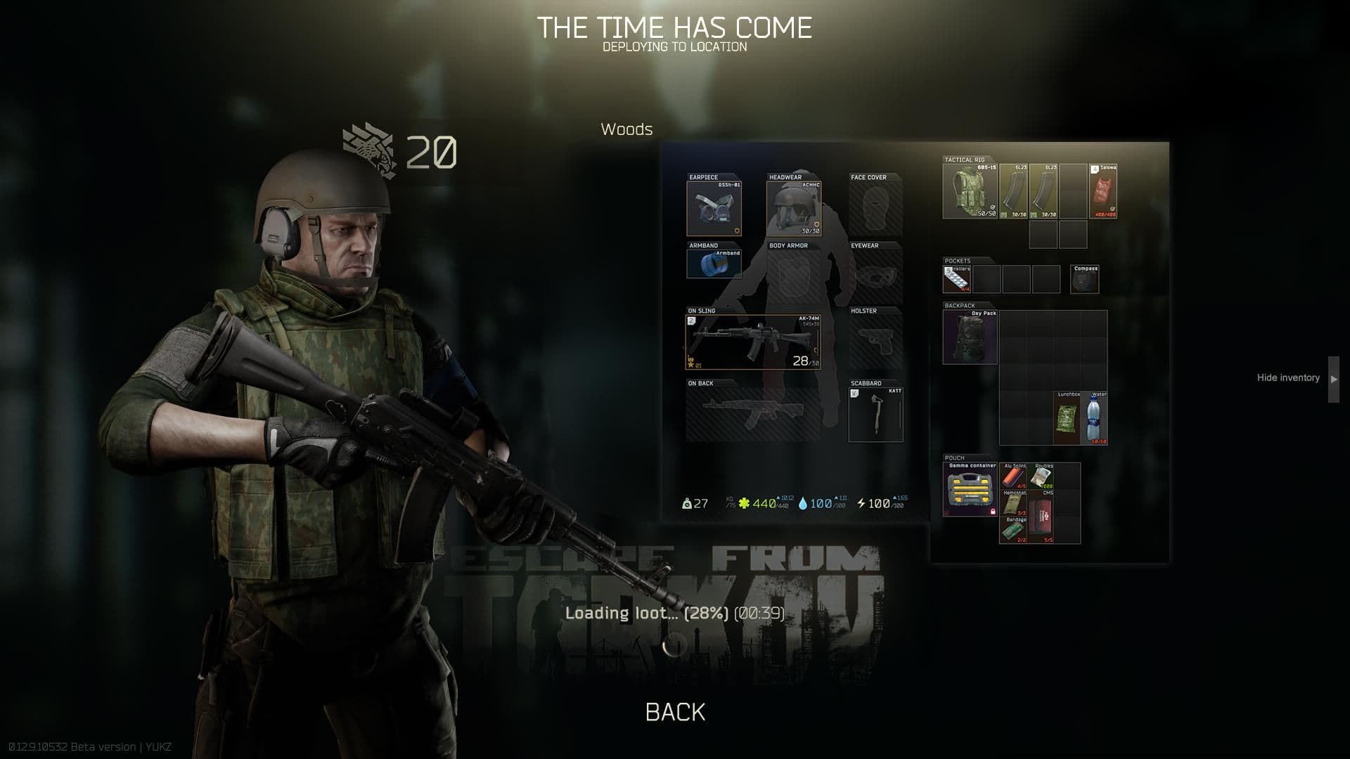 Random scav loadout generation in Escape From Tarkov