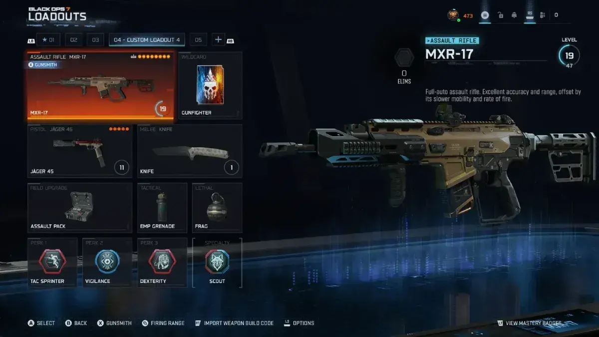 Selecting optimal weapons for new player loadouts