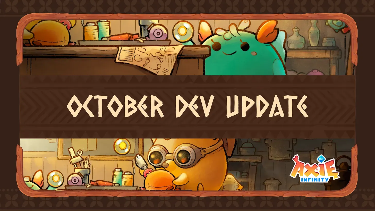 Axie Infinity October Development Update: Origins, Season 5, Project T, and More image