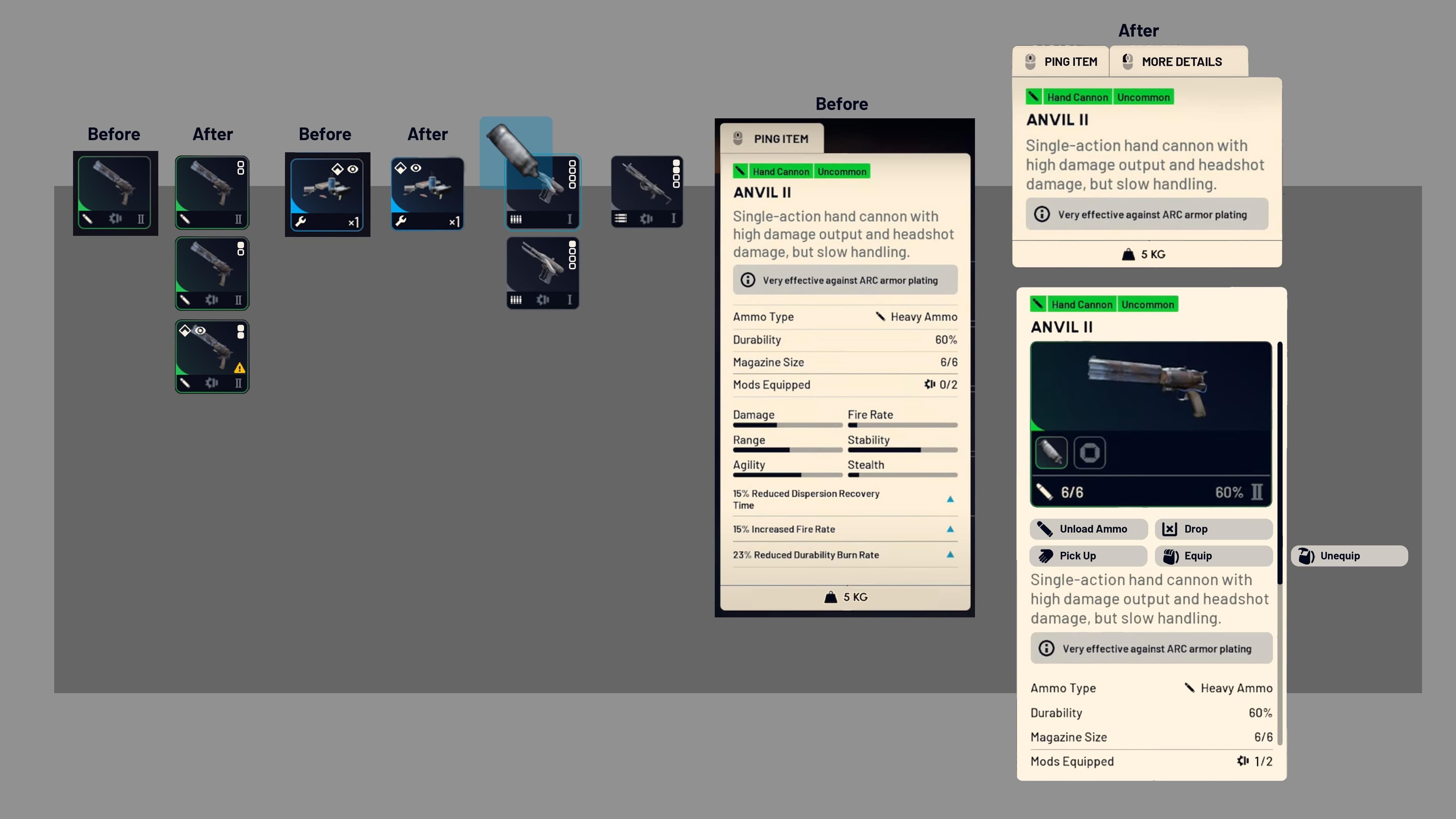 Equip Mods to Weapons In The Inventory ...