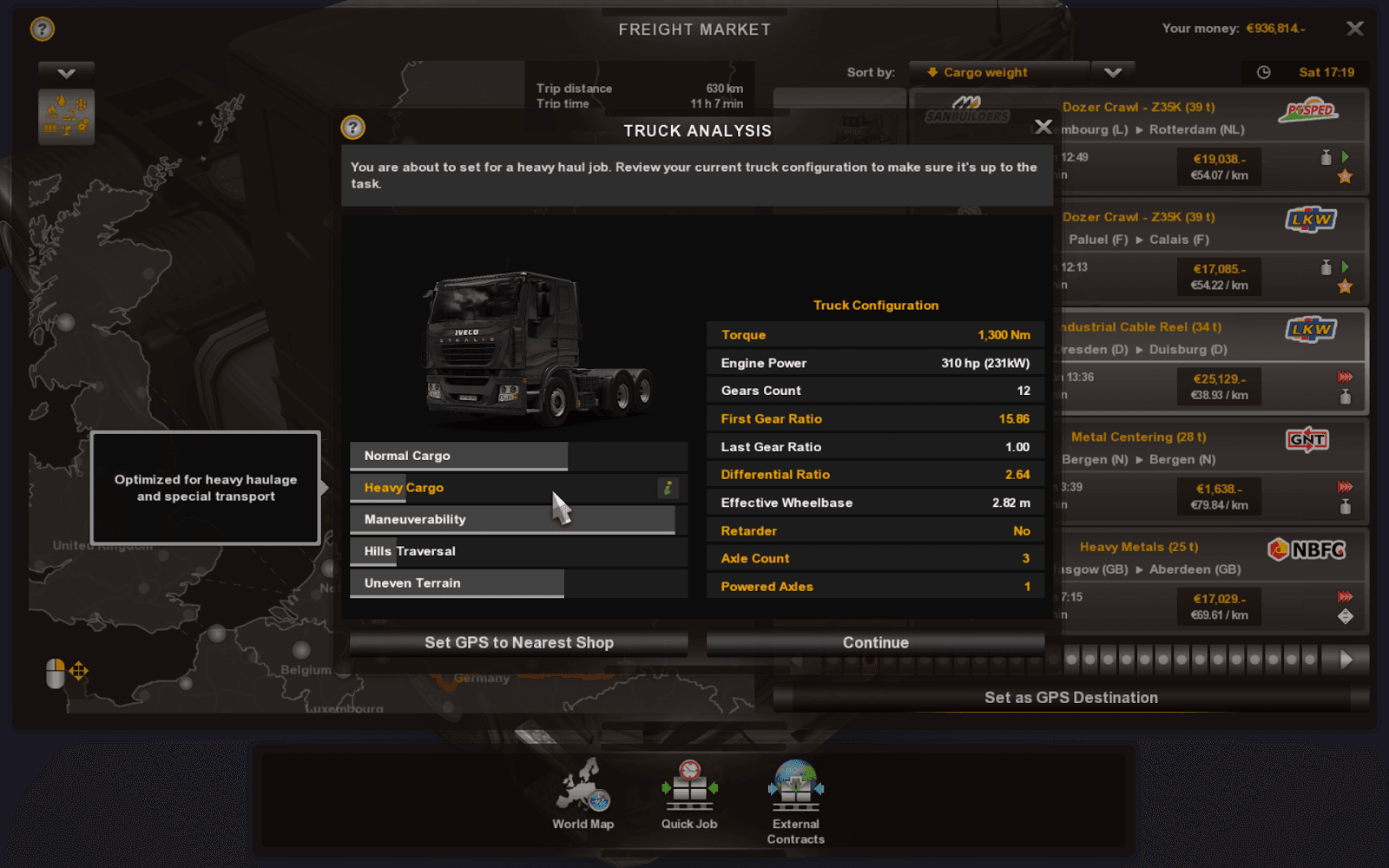 Freight Market interface