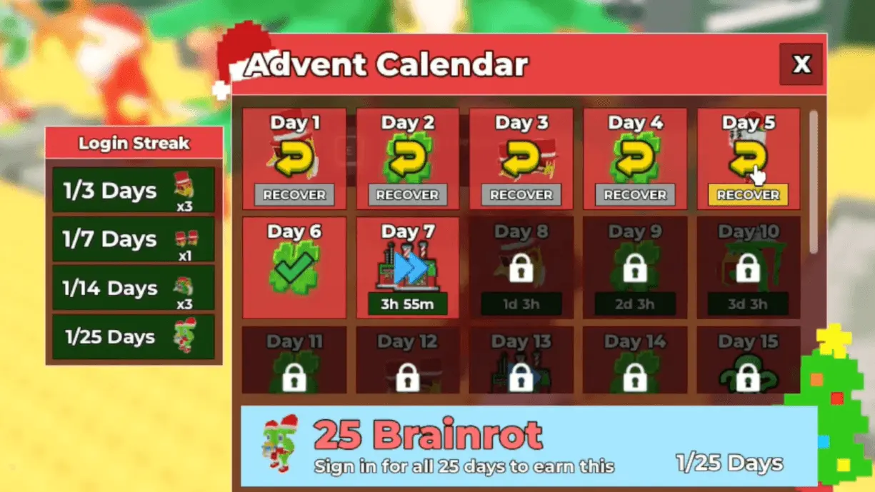 Christmas Brainrot rewards