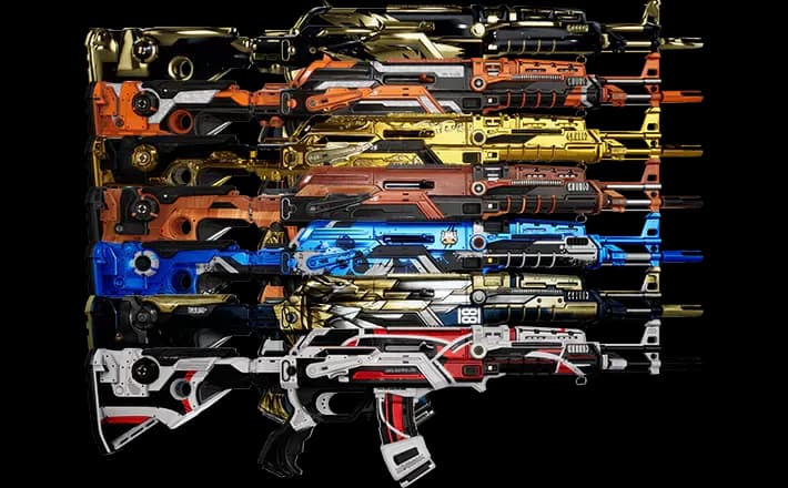 gun skins in the forge arena.webp
