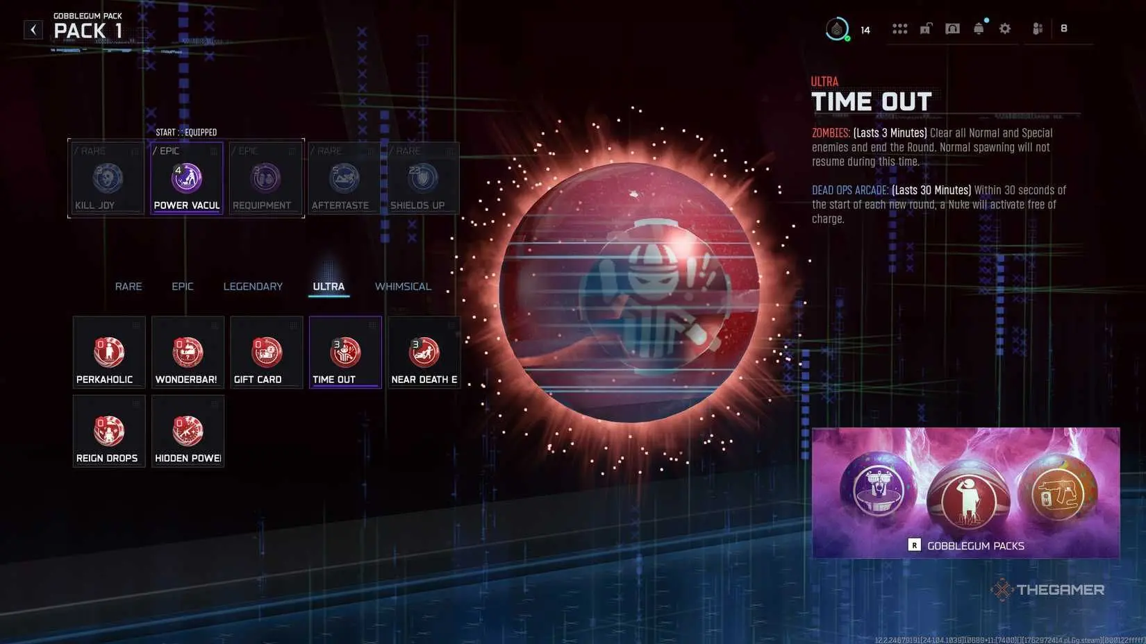 Selecting optimal GobbleGums from machine interface in BO7