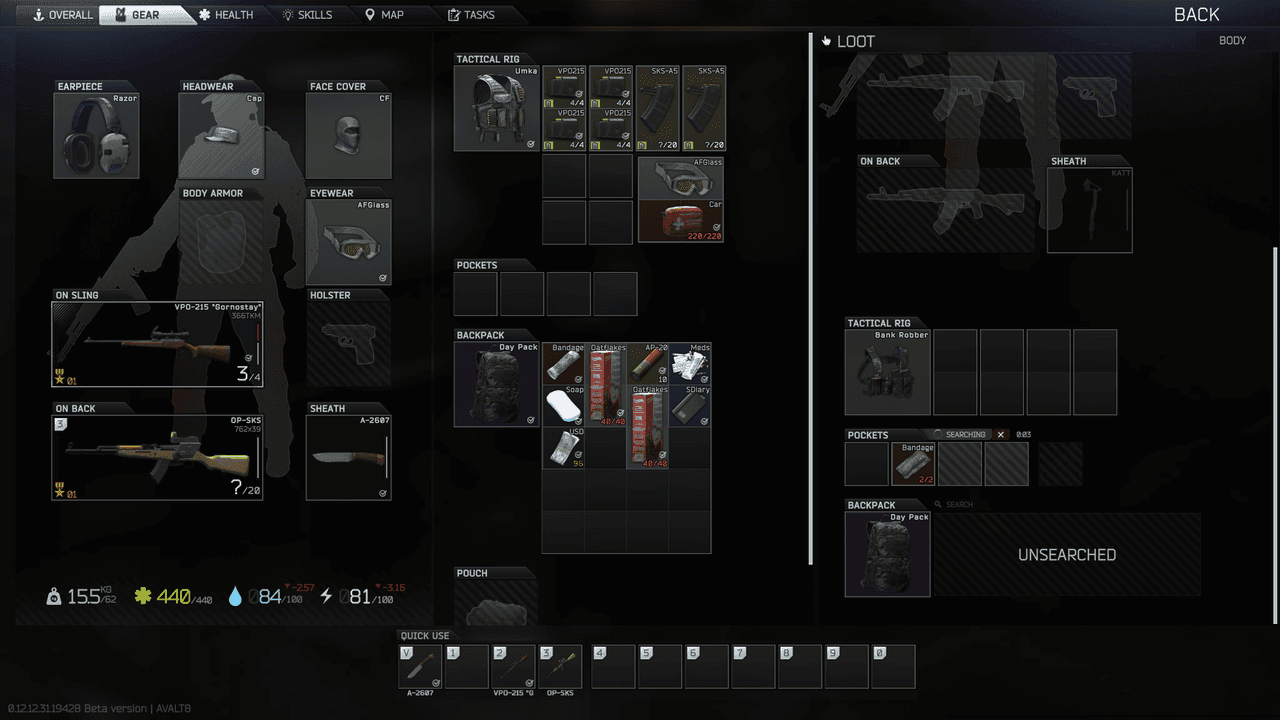 High-value loot prioritization in scav inventory