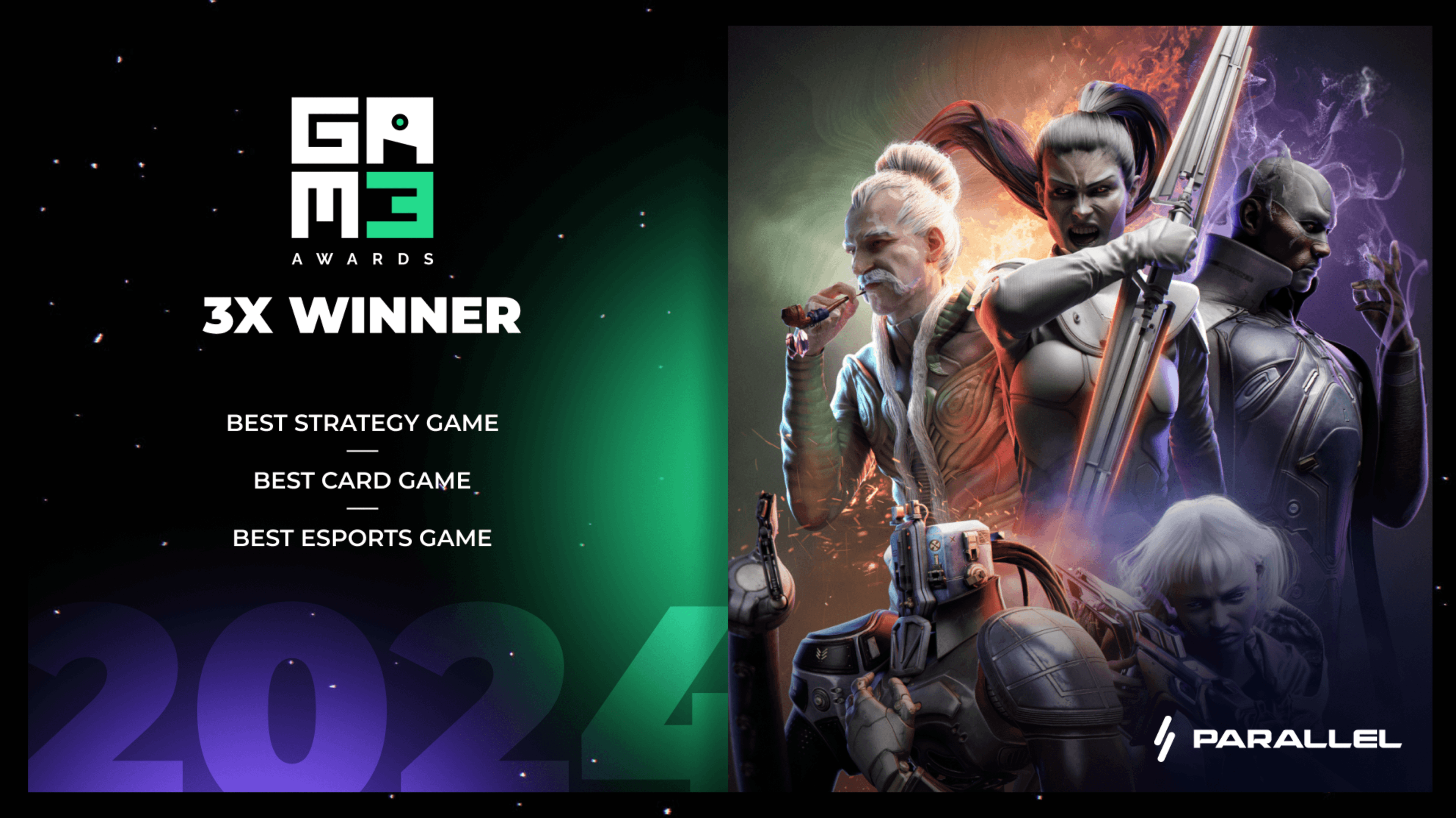 Parallel Takes Home Three GAM3 Awards and Hosts $100K Tournament image