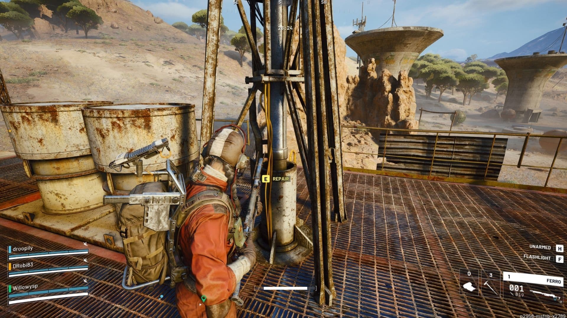 Antenna repair progress