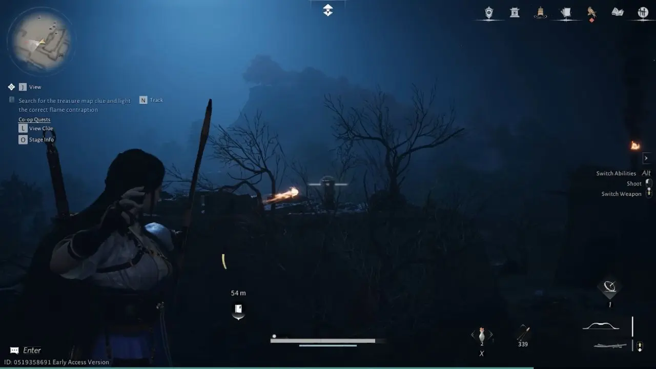 Lighting the correct contraptions reveals hidden passages